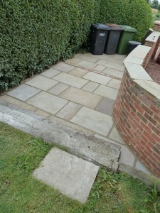 New patio made with Indian stone