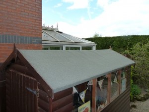 Re-felting shed roof